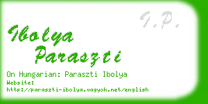 ibolya paraszti business card